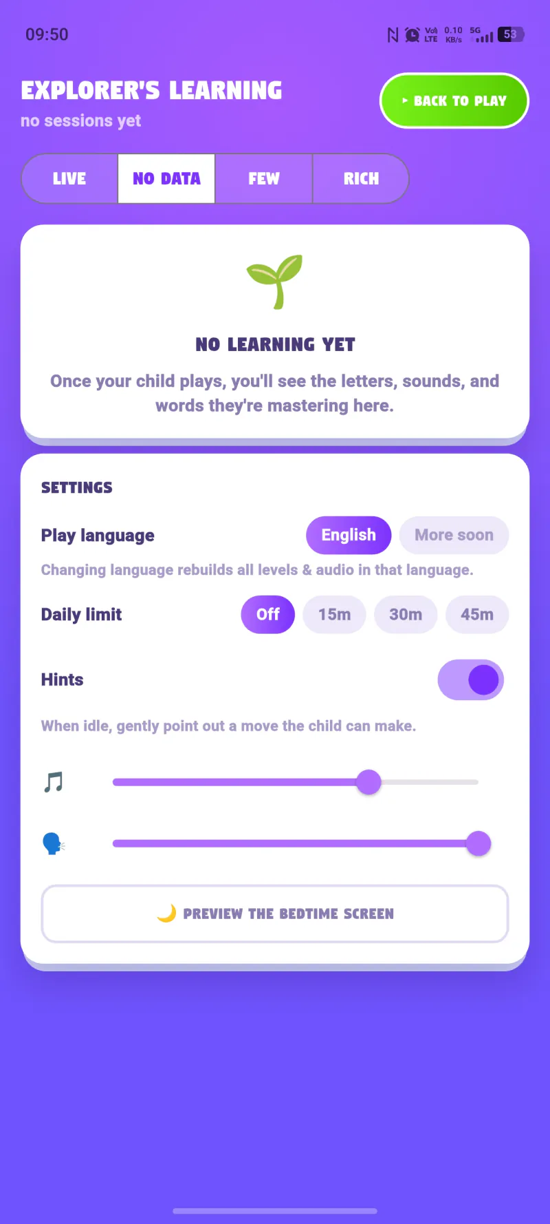 Parents set limits & hints